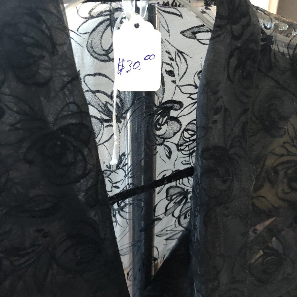 BLACK DRESS COAT- SIZE M